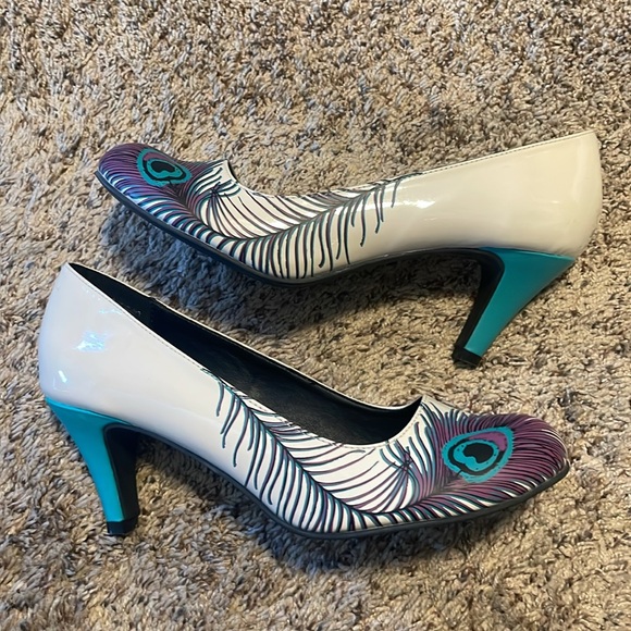 TUK Peacock Anti Pop Heels Sz 10 - Picture 3 of 11